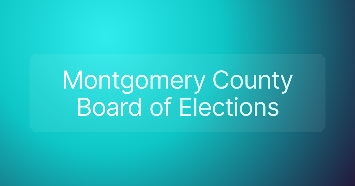 Montgomery County Board of Elections