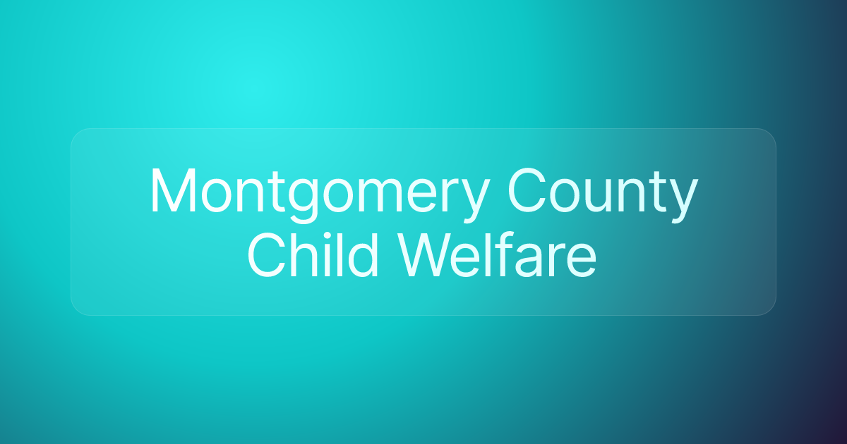 Montgomery County Child Welfare