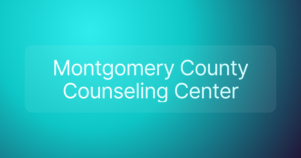 Montgomery County Counseling Center