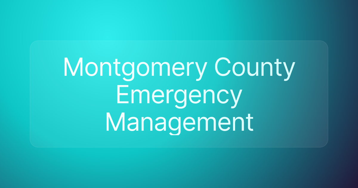 Montgomery County Emergency Management