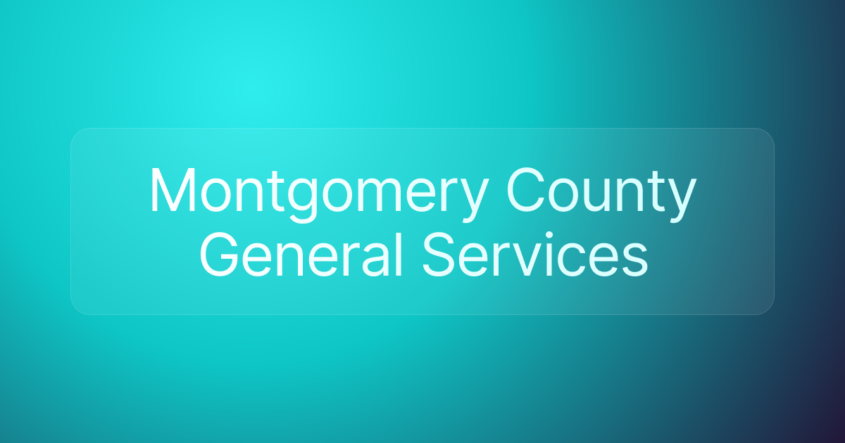 Montgomery County General Services
