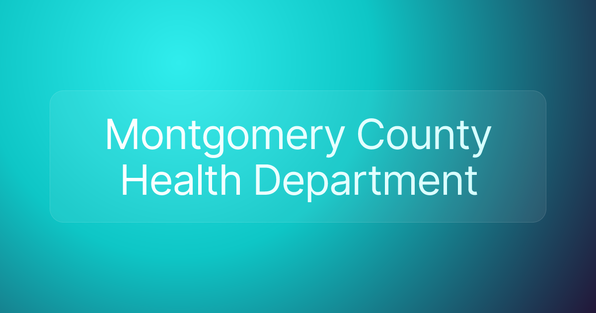 Montgomery County Health Department