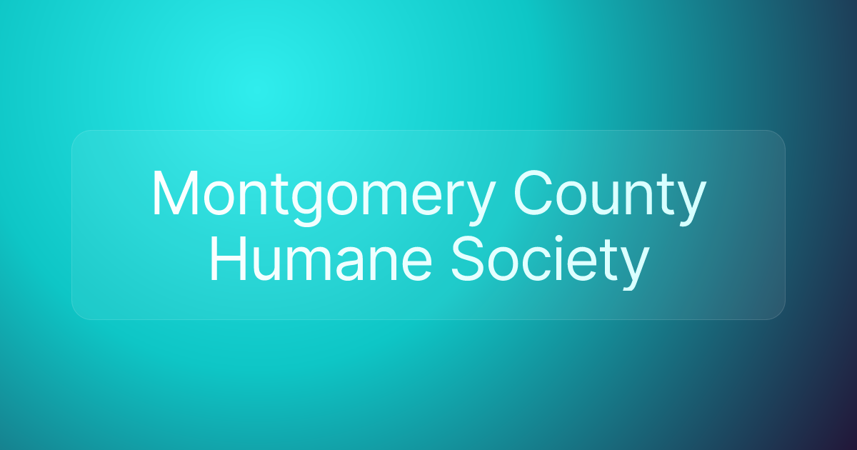 Montgomery County Humane Society