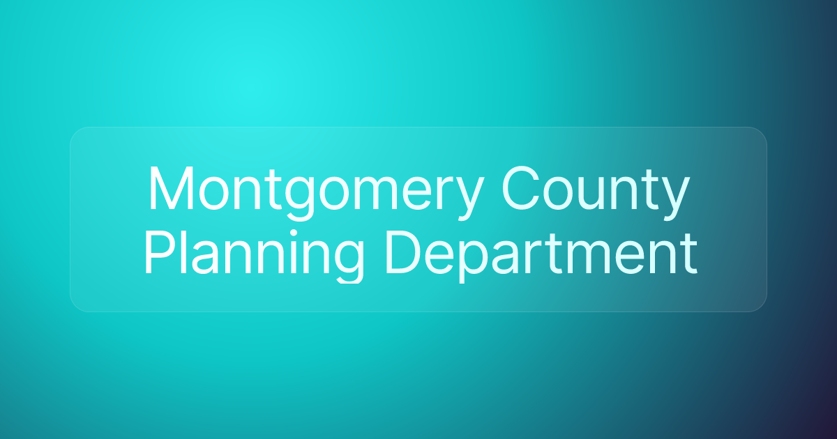 Montgomery County Planning Department