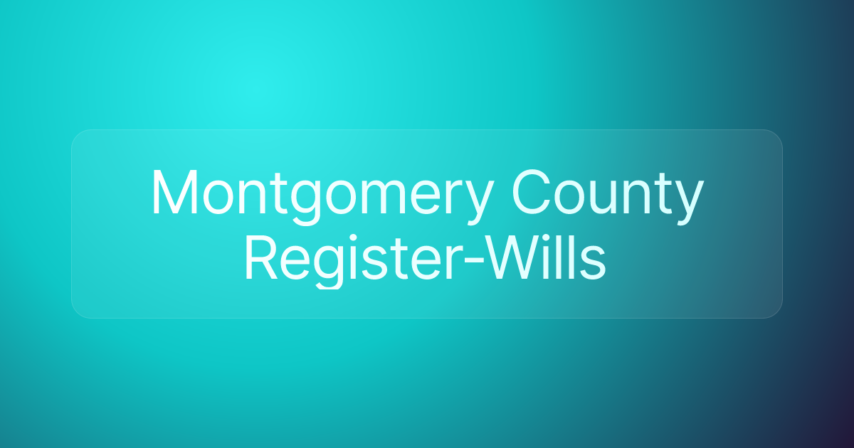 Montgomery County Register-Wills