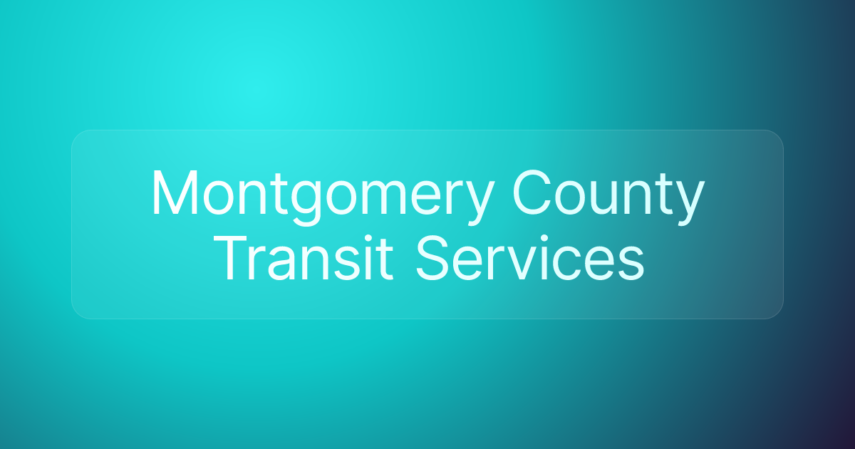 Montgomery County Transit Services
