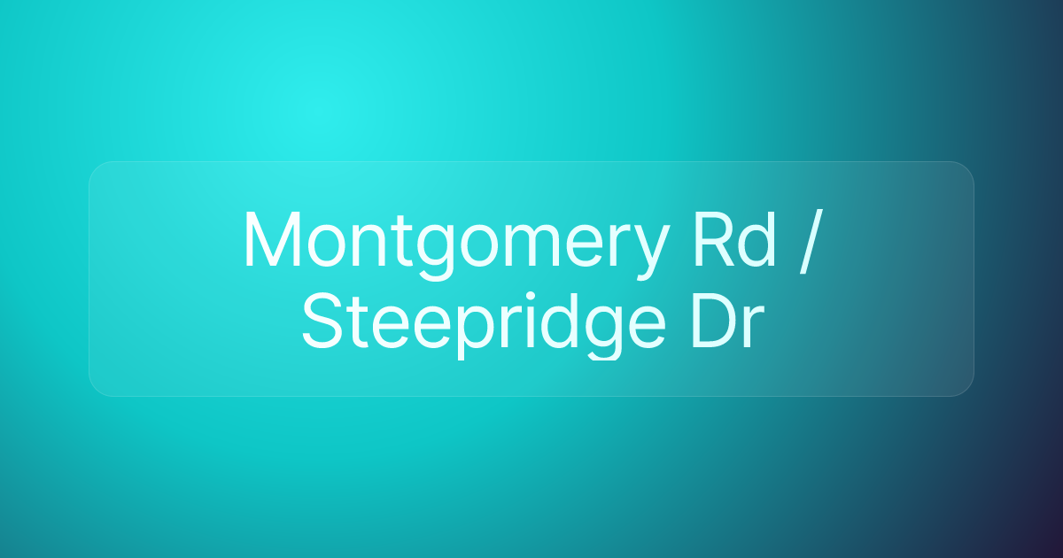 Montgomery Rd / Steepridge Dr