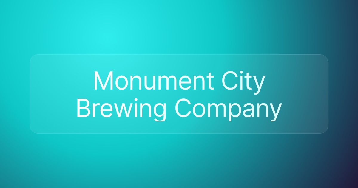Monument City Brewing Company