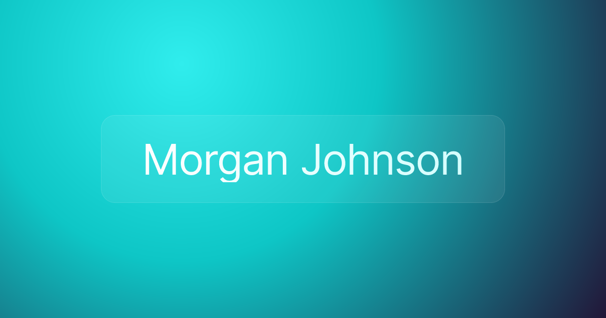 Morgan Johnson