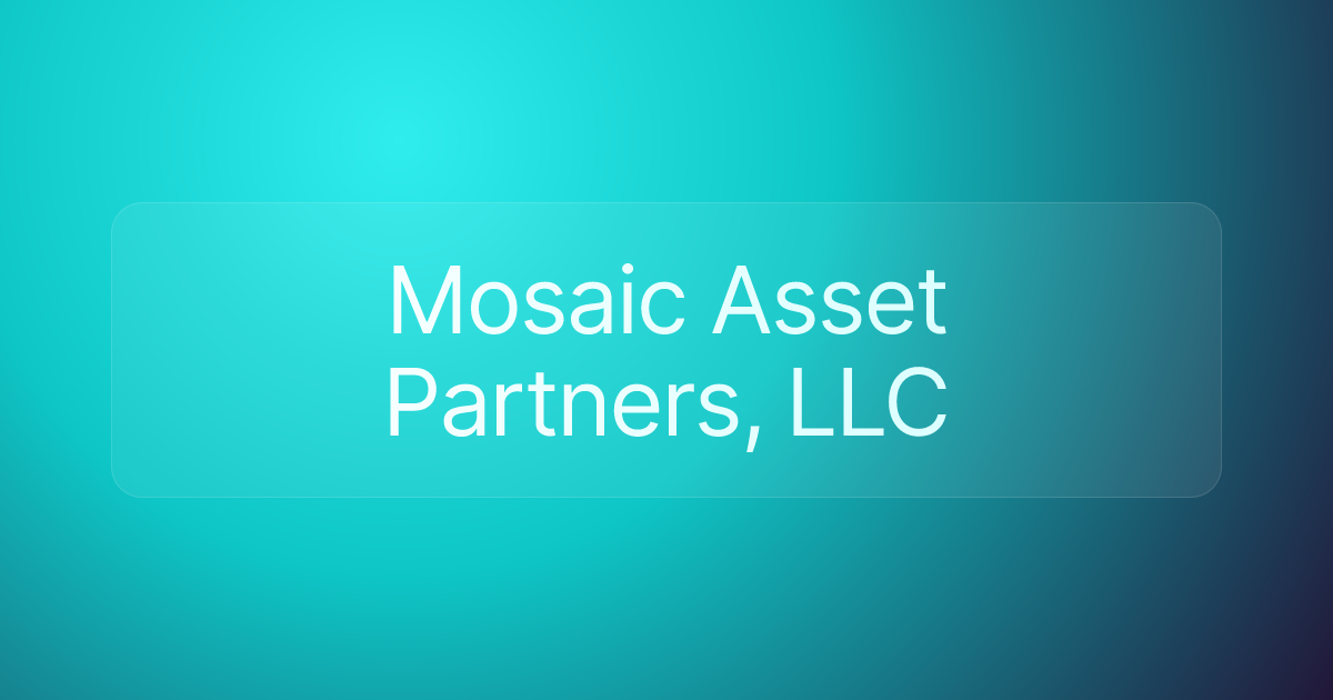 Mosaic Asset Partners, LLC