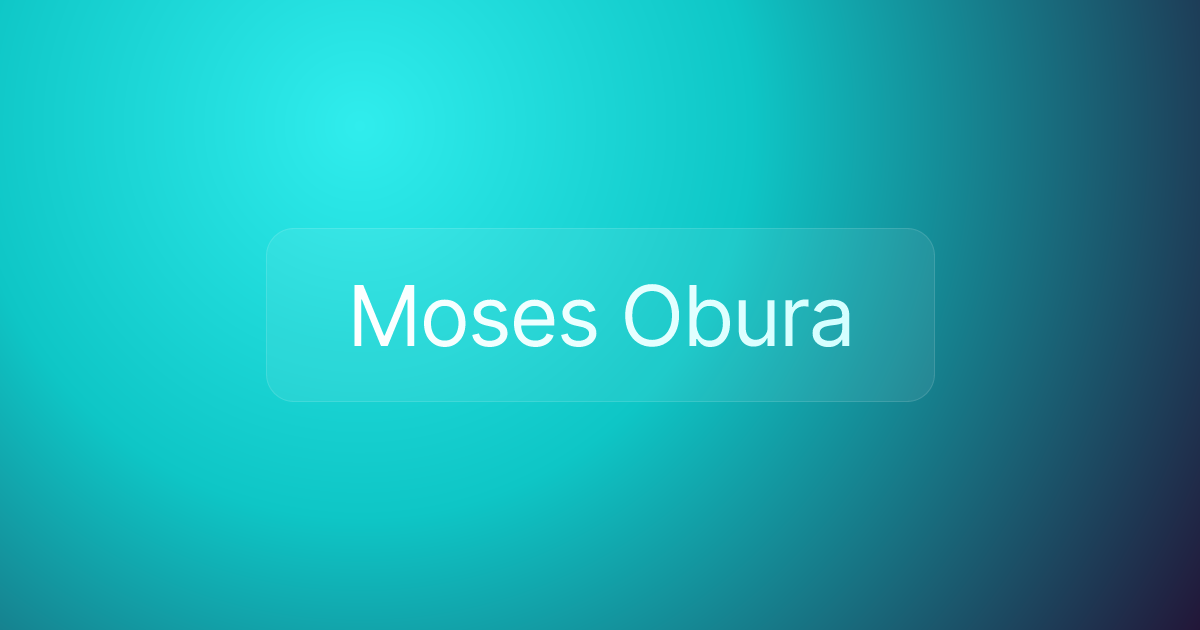 Moses Obura