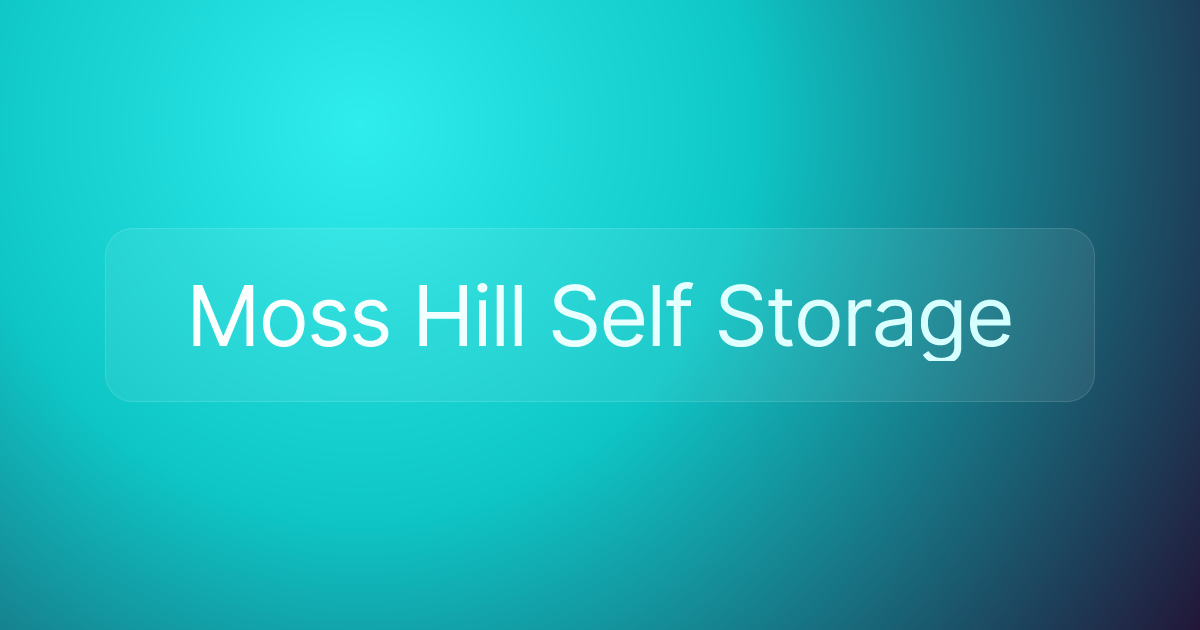 Moss Hill Self Storage
