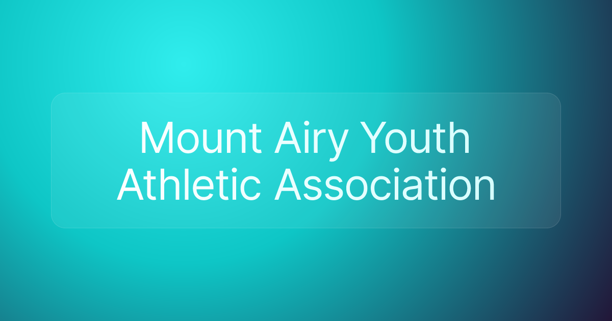 Mount Airy Youth Athletic Association