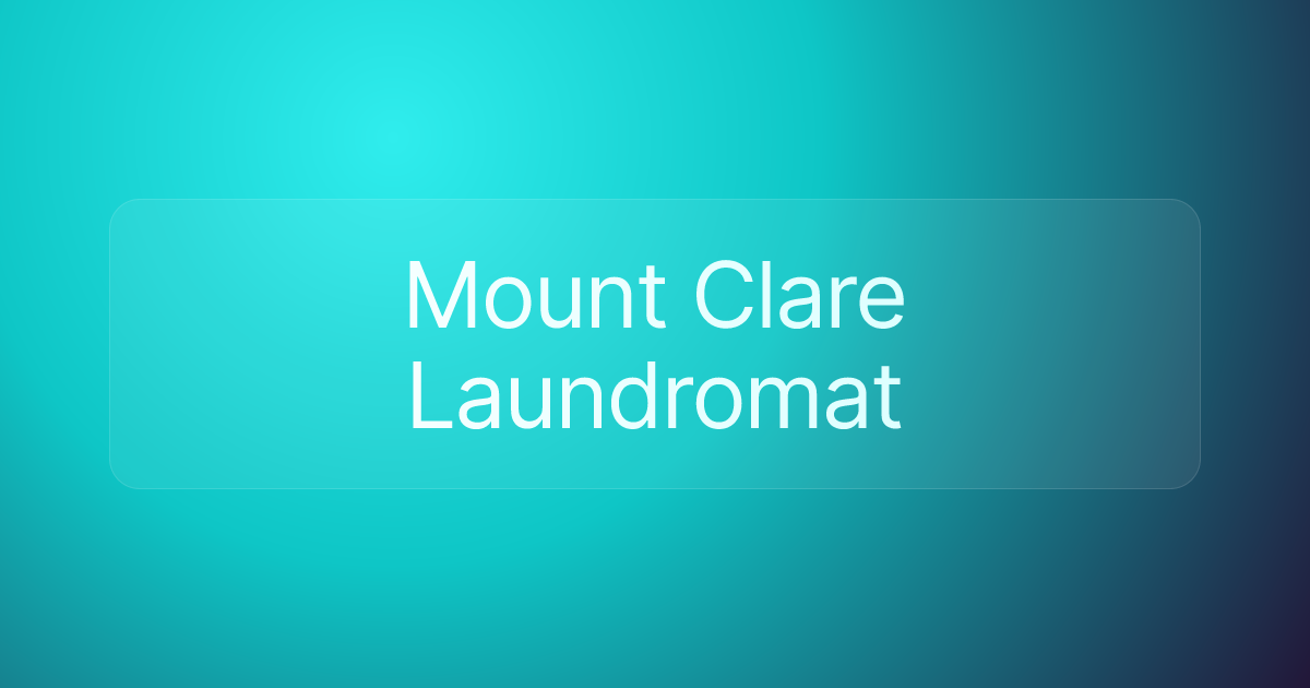 Mount Clare Laundromat