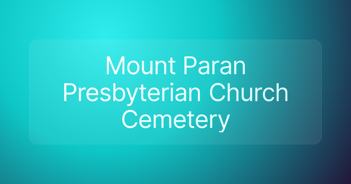Mount Paran Presbyterian Church Cemetery