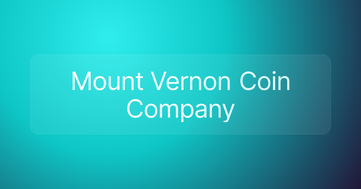 Mount Vernon Coin Company
