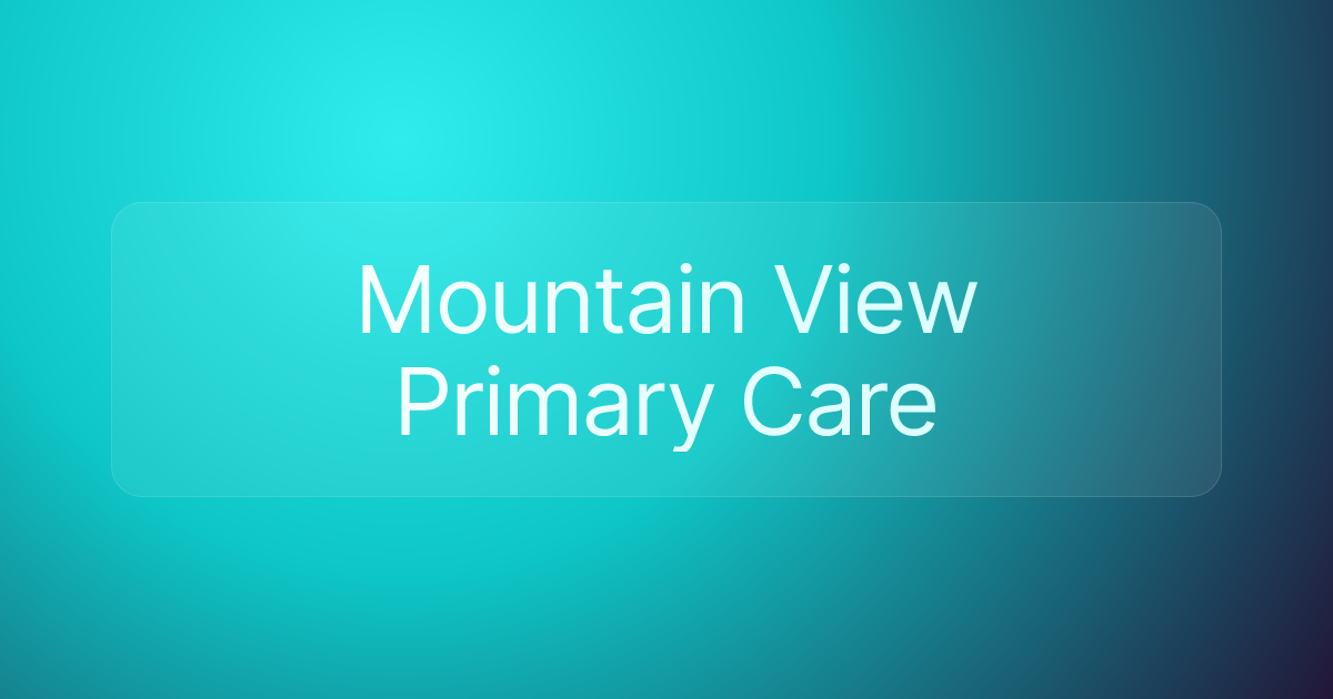 Mountain View Primary Care