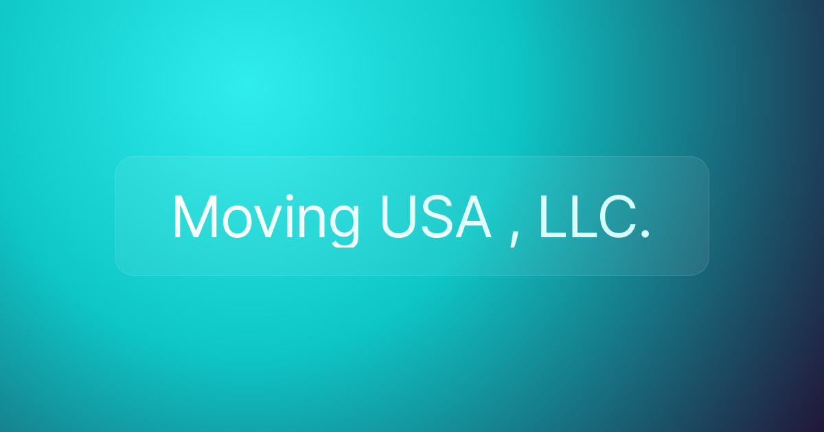Moving USA , LLC.