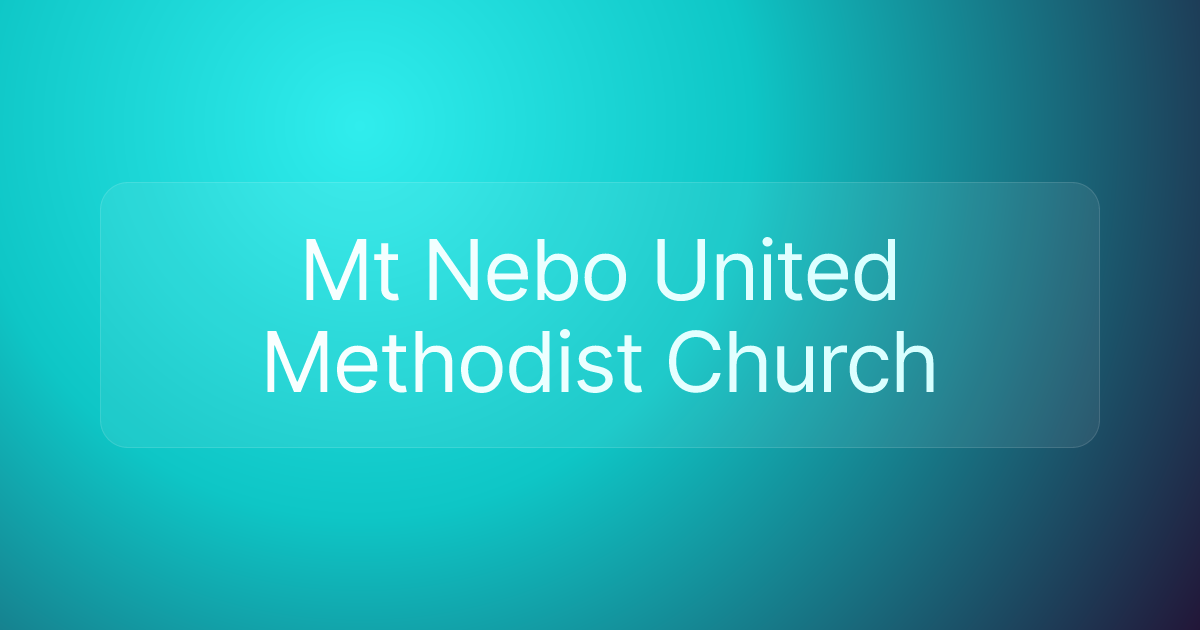 Mt Nebo United Methodist Church
