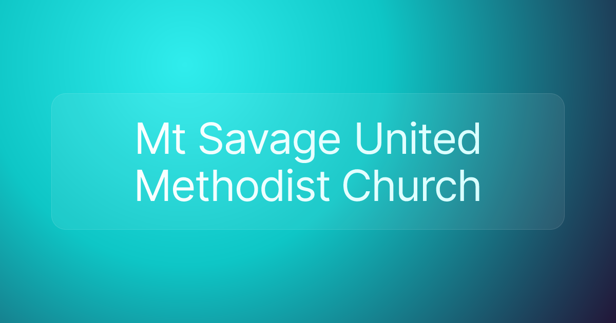 Mt Savage United Methodist Church