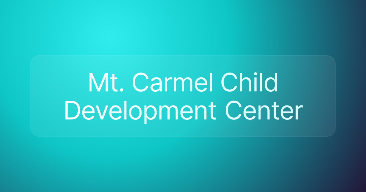 Mt. Carmel Child Development Center