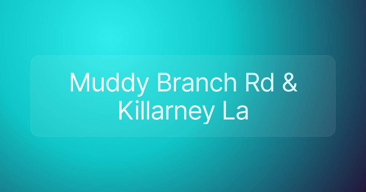 Muddy Branch Rd & Killarney La