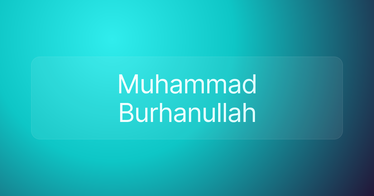 Muhammad Burhanullah