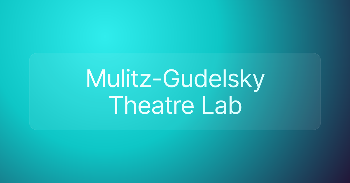 Mulitz-Gudelsky Theatre Lab
