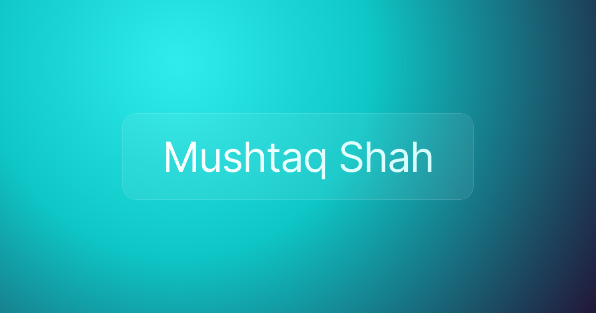 Mushtaq Shah