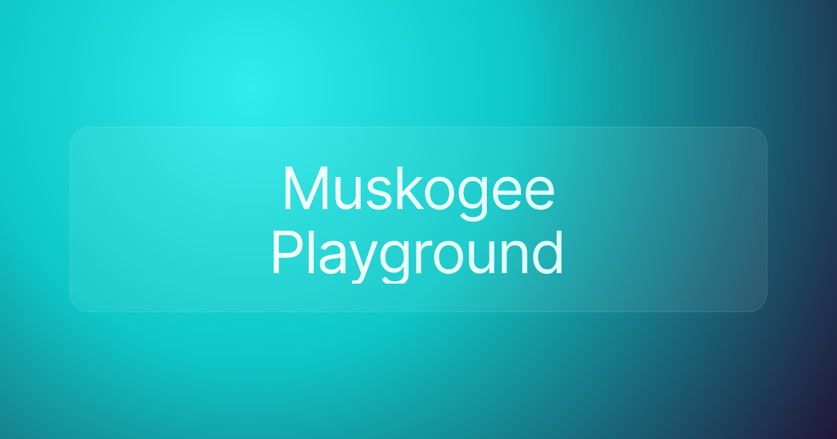 Muskogee Playground