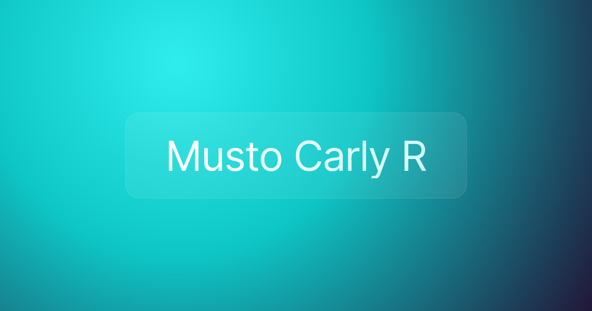 Musto Carly R