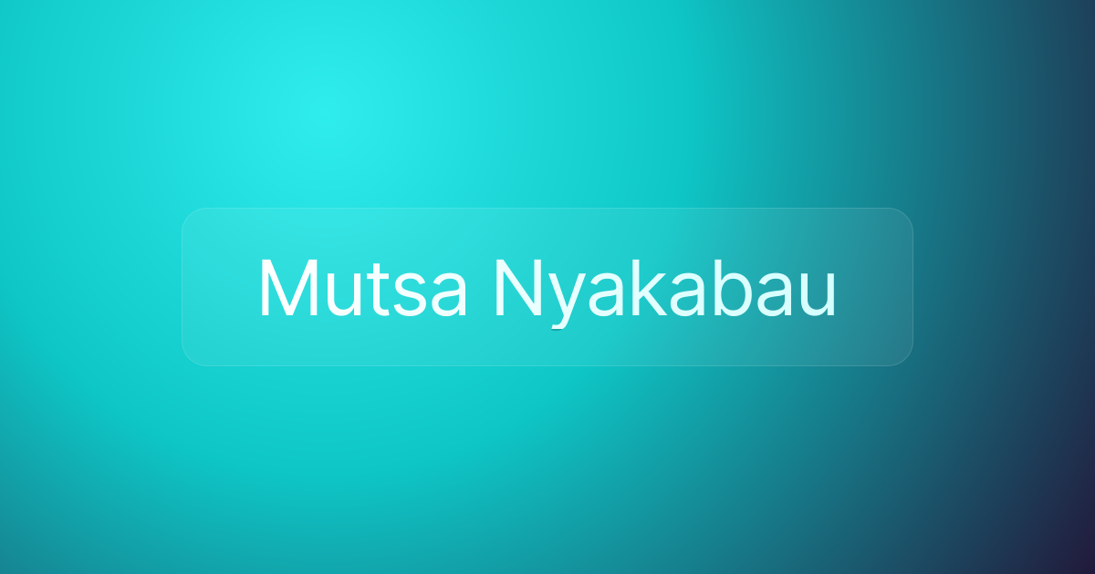 Mutsa Nyakabau