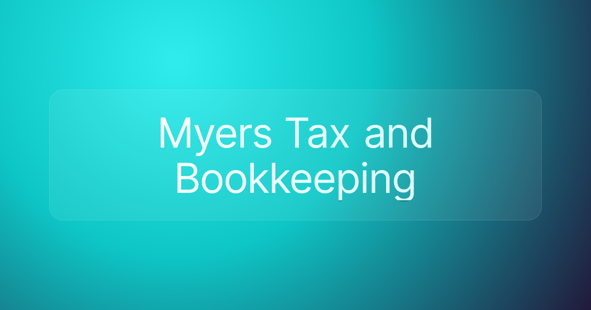 Myers Tax and Bookkeeping