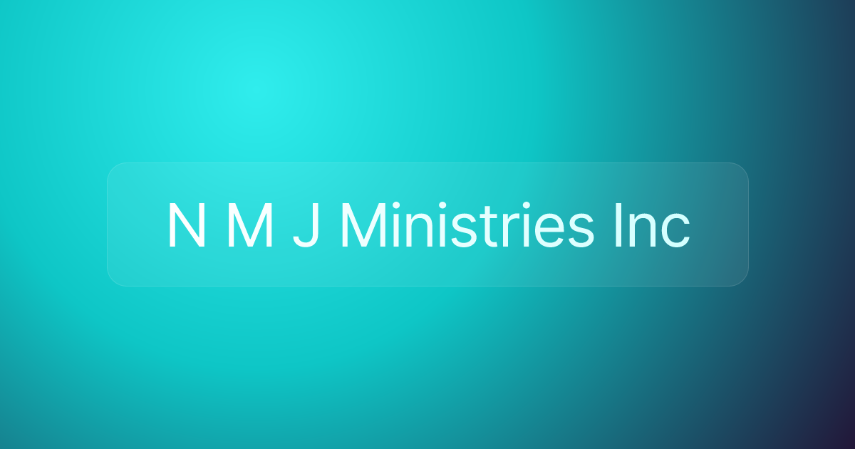 N M J Ministries Inc