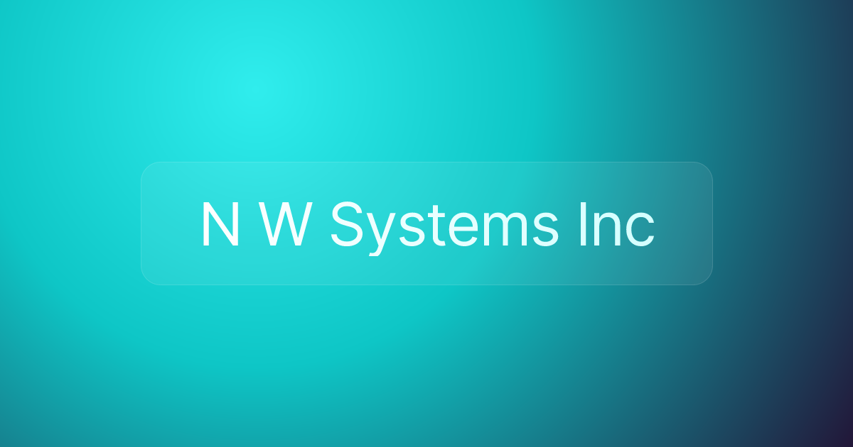 N W Systems Inc