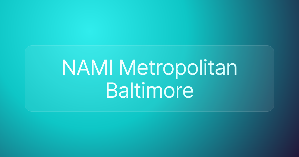 NAMI Metropolitan Baltimore