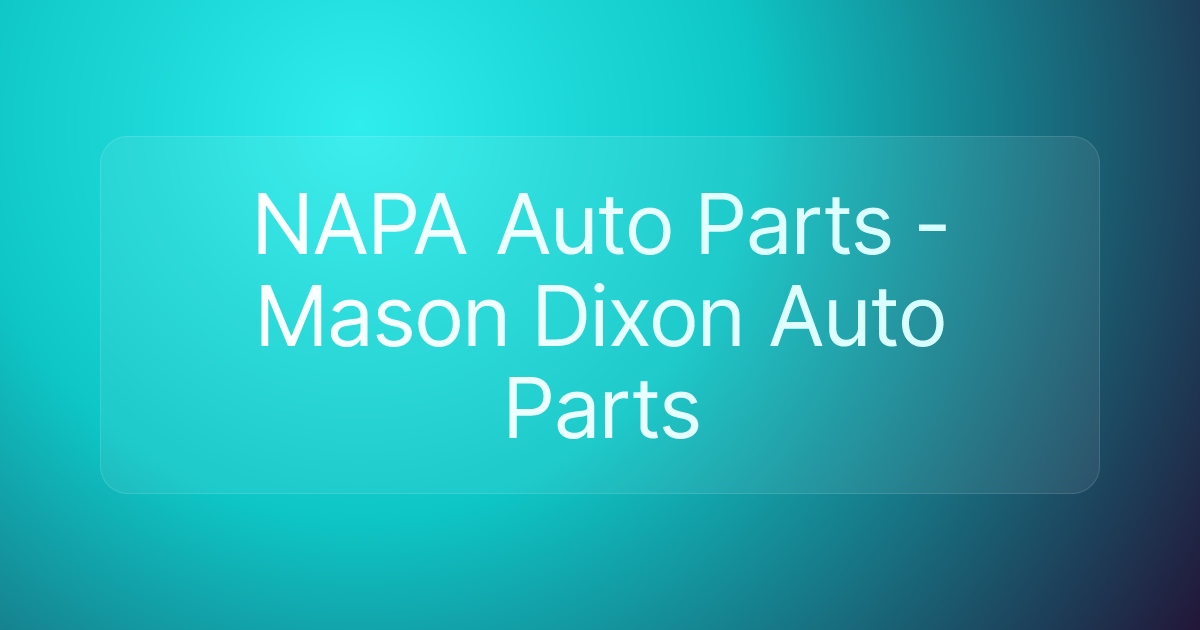 NAPA Auto Parts - Mason Dixon Auto Parts