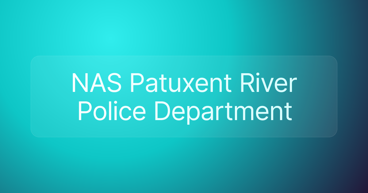 NAS Patuxent River Police Department