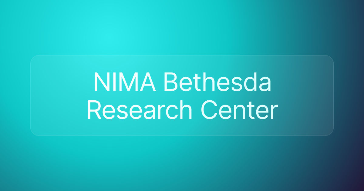 NIMA Bethesda Research Center