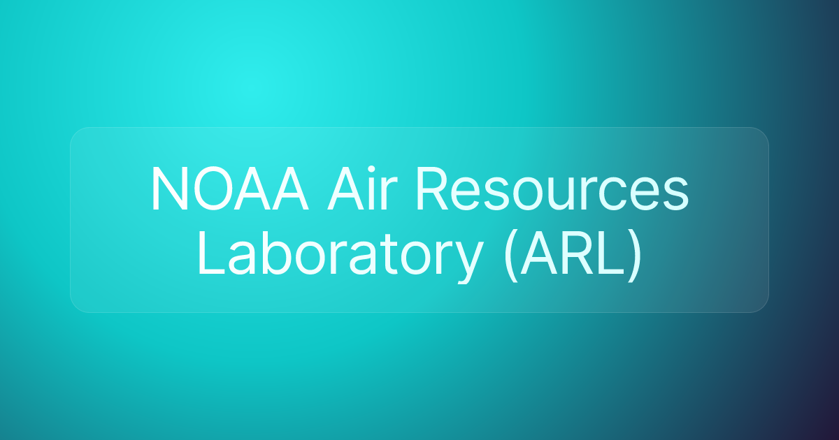 NOAA Air Resources Laboratory (ARL)