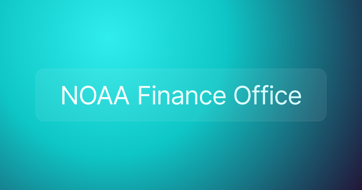 NOAA Finance Office