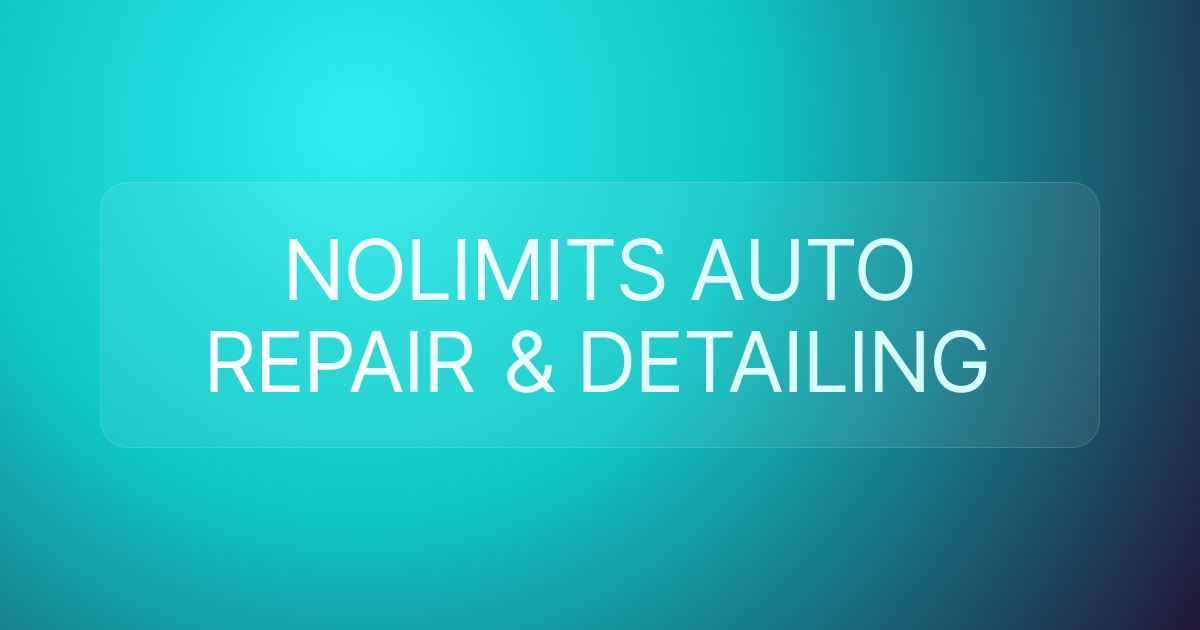 NOLIMITS AUTO REPAIR & DETAILING