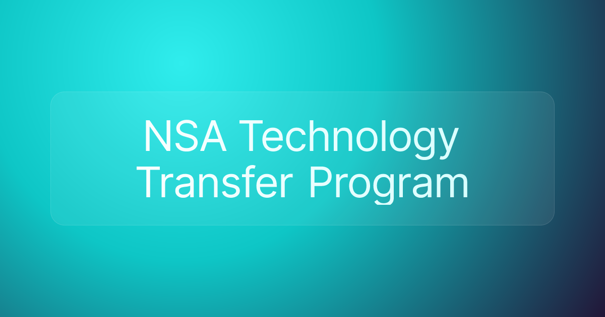 NSA Technology Transfer Program