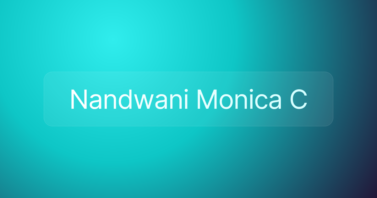 Nandwani Monica C