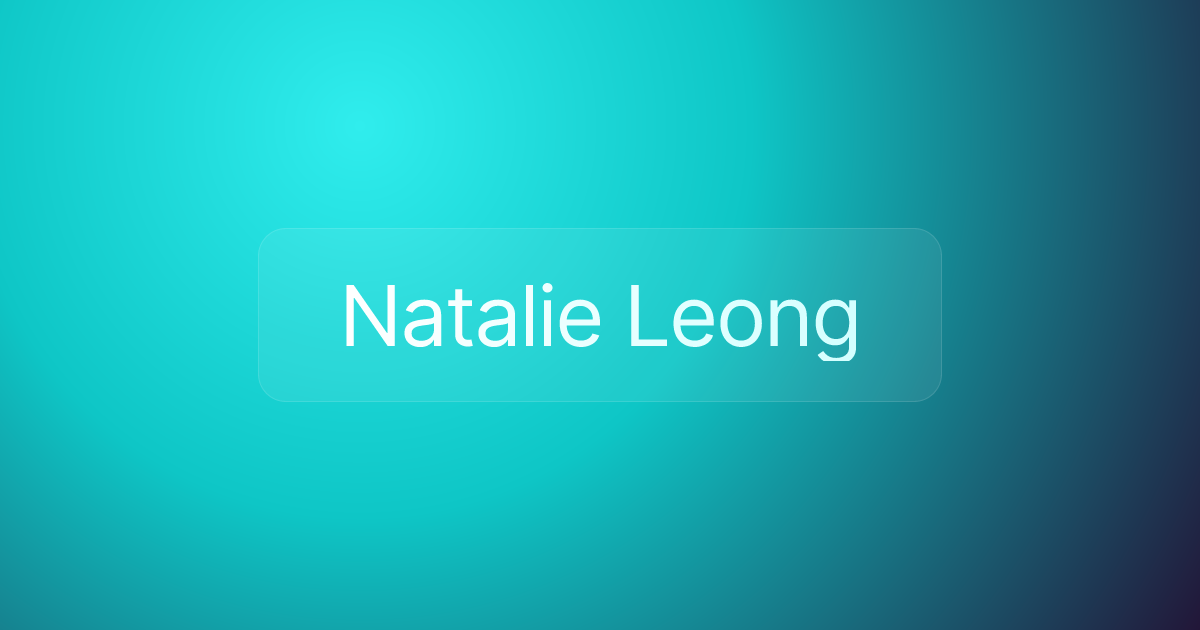 Natalie Leong