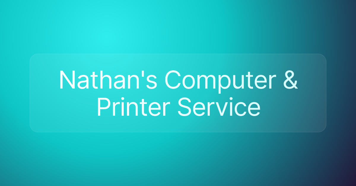 Nathan's Computer & Printer Service