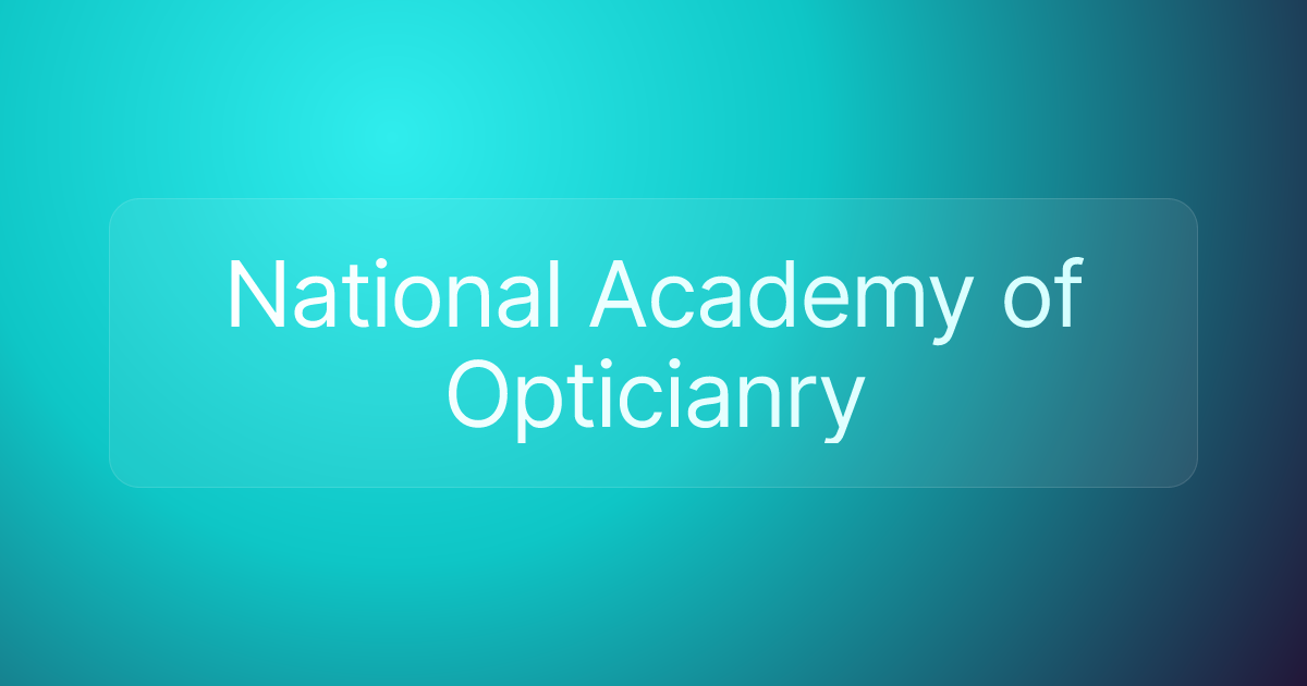 National Academy of Opticianry