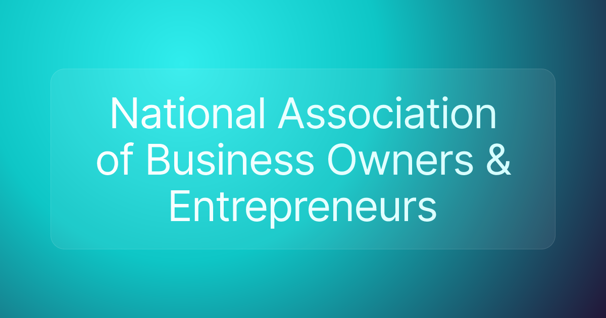 National Association of Business Owners & Entrepreneurs