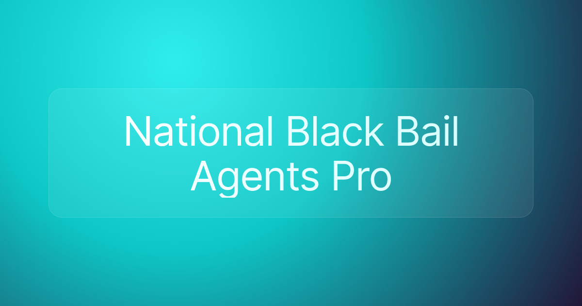 National Black Bail Agents Pro