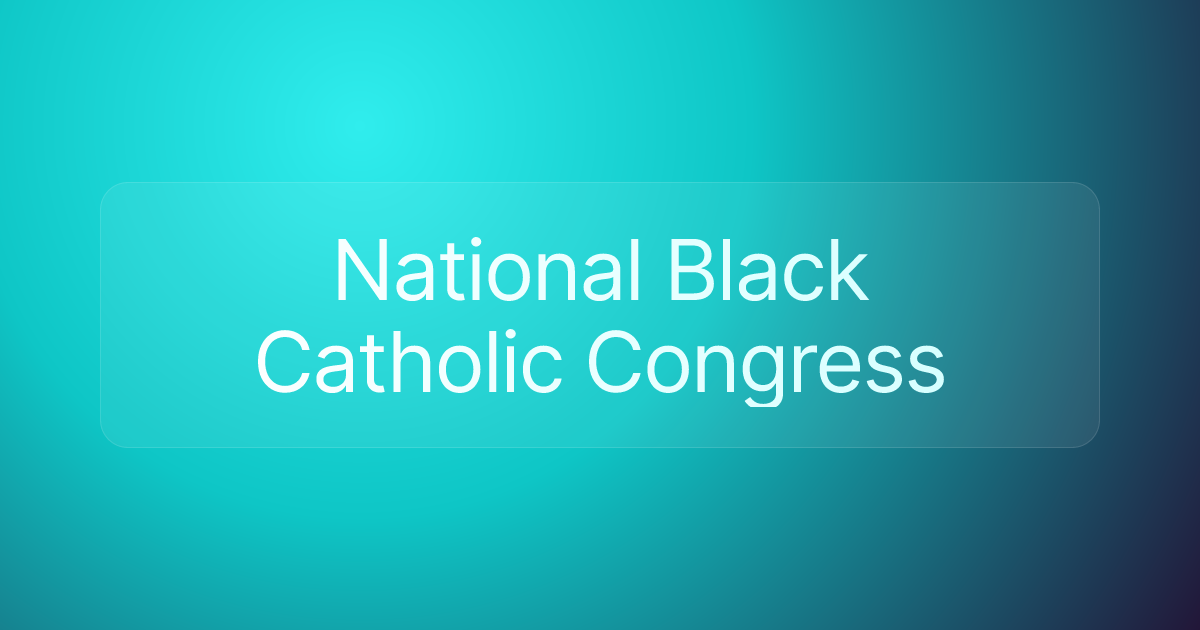 National Black Catholic Congress